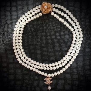 Re-postOne of a Kind Handmade Shell Pearl Necklace